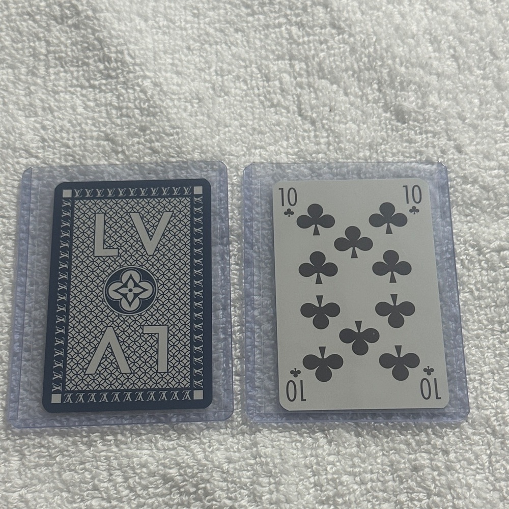 Louis Vuitton blue playing card 10 of clubs with COA